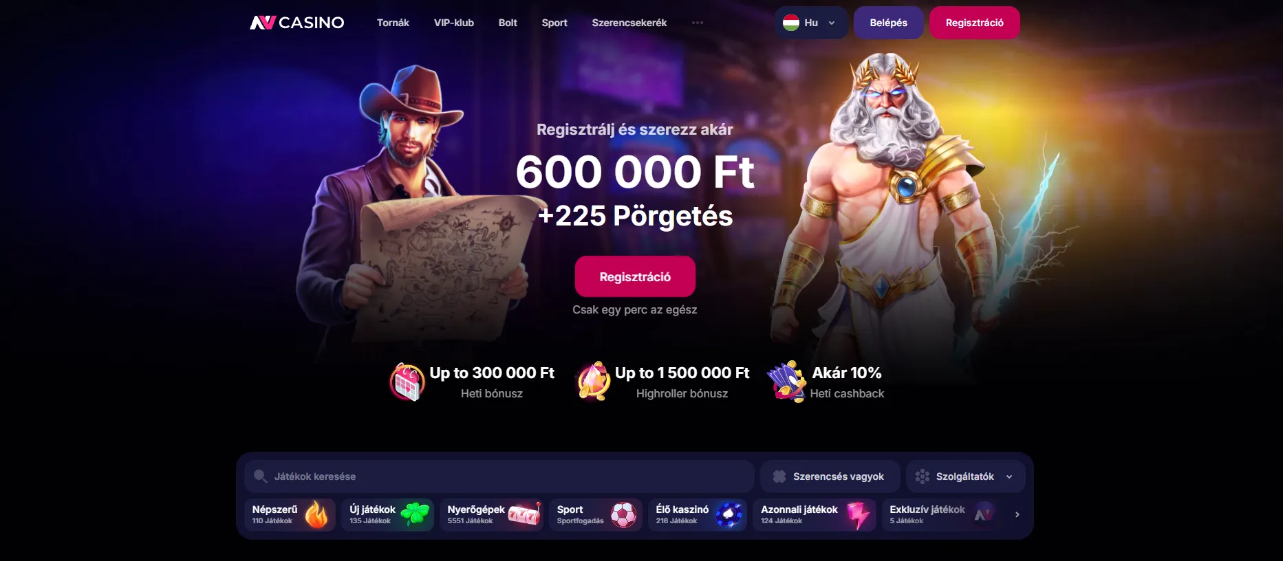 Játékok és sportfogadás az online kaszinóban