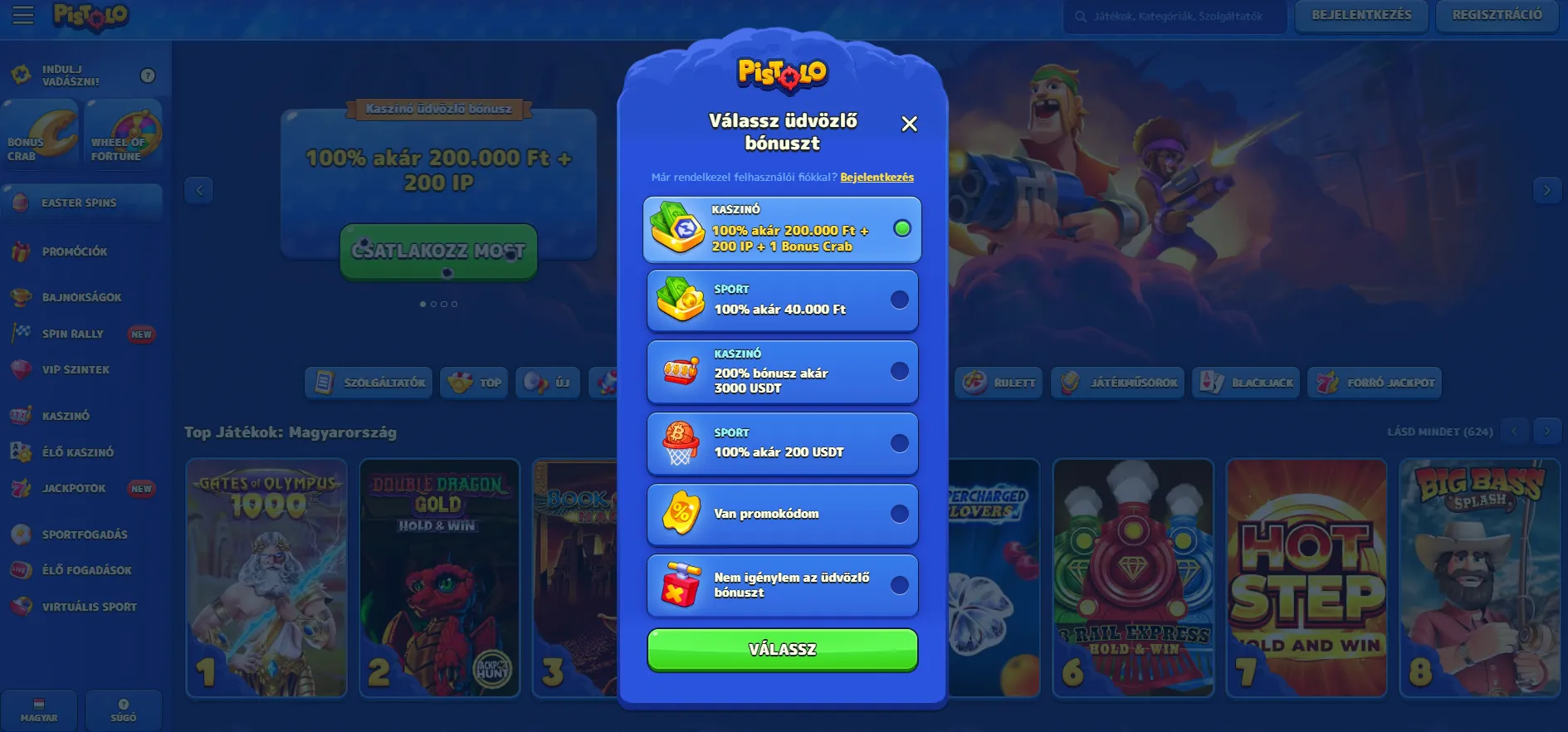 Bónuszok és promóciók magyar casino